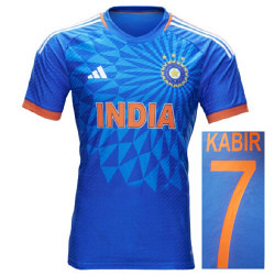 India adidas 2023 Personalised T20 Cricket Shirt - Snr