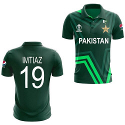 Pakistan 2023 Personalised World Cup Cricket Shirt - Snr