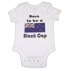Born to be a Black Cap Baby Vest